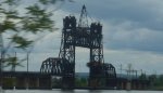 Conrail (Lehigh Valley) Newark Bay Bridge raised