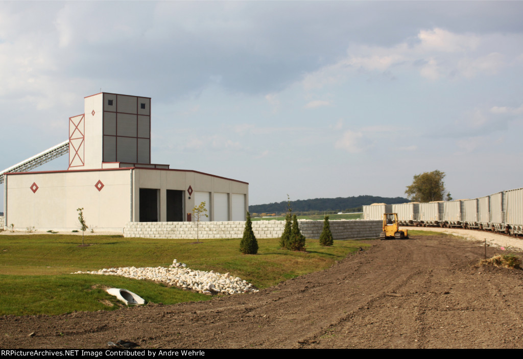 The loads are shoved into the new plant spur