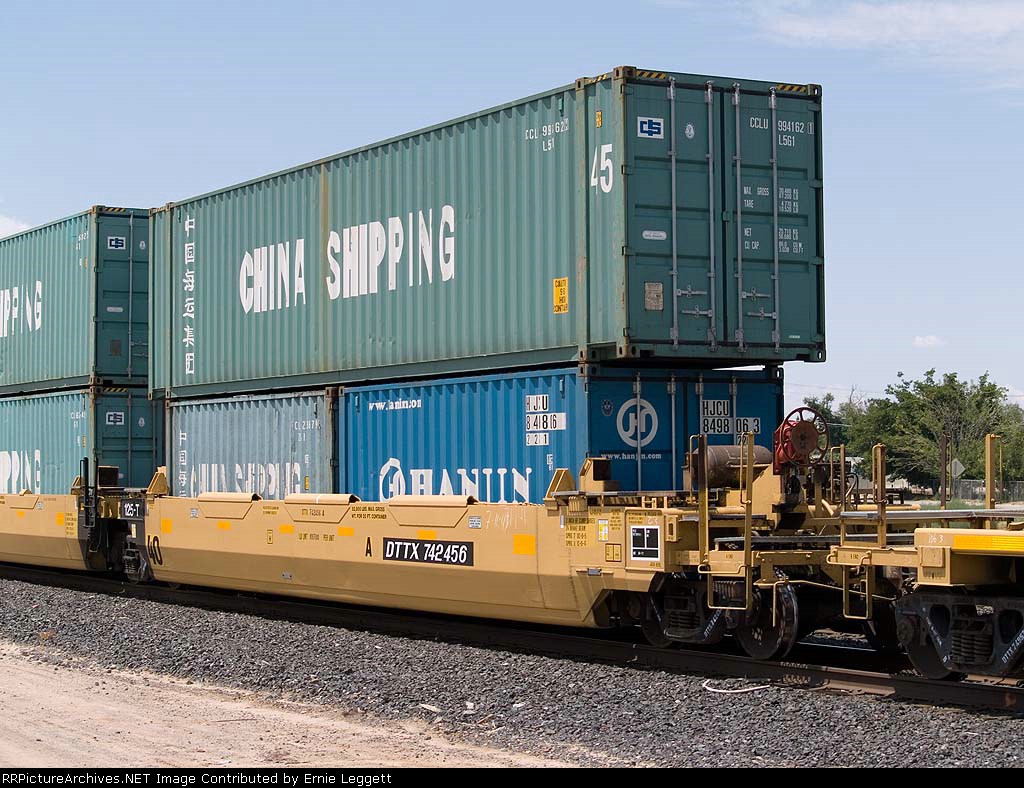 DTTX 742456 in an EB doublestack at 2:26pm