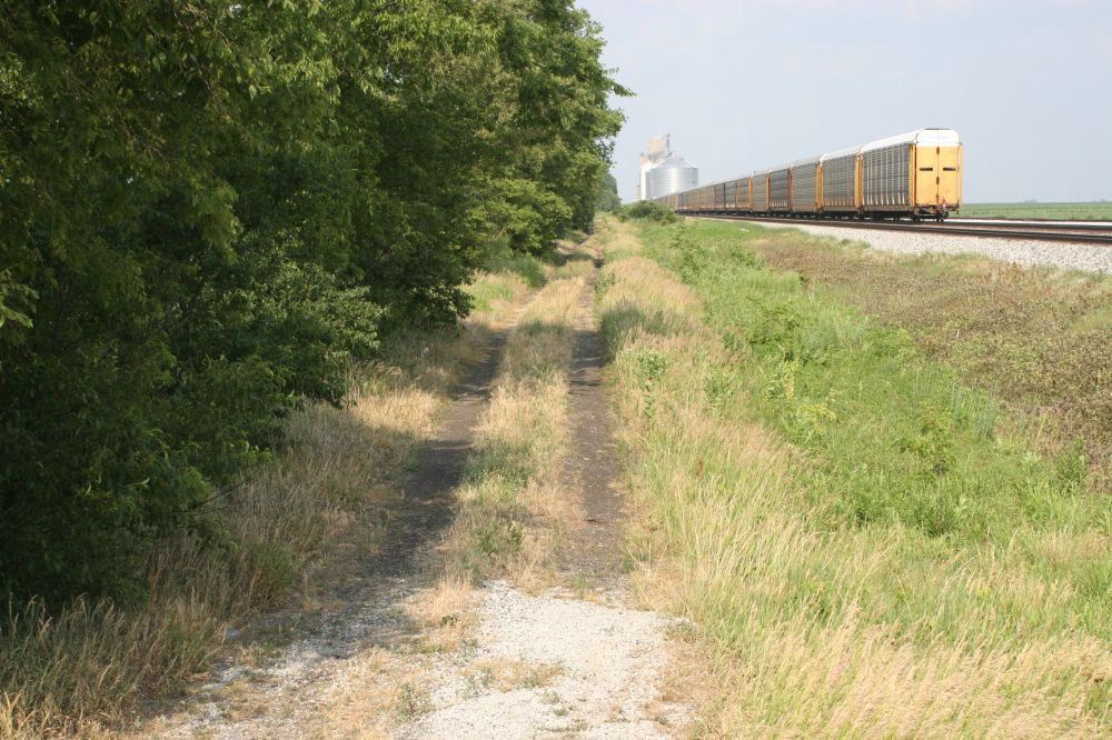 Dirt road, not a train picture. Abandoned Illinois Terminal Right of Way, train picture.