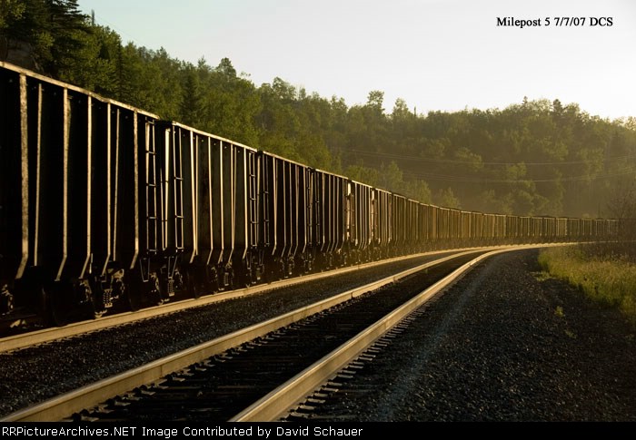 Ore loads at first light.