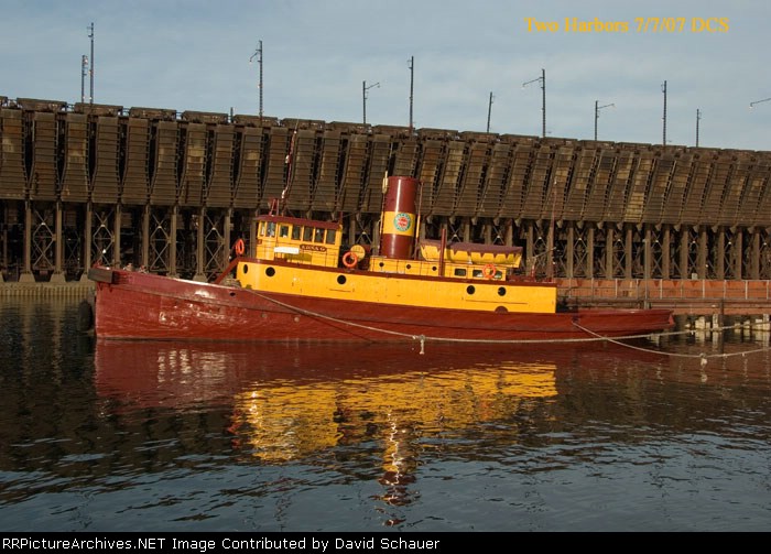 Missabe Tug Edna G in fresh paint