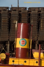 DM&IR logo on Stack of museum tug Edna G.