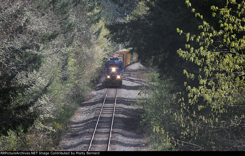 Coos Bay Rail Link 2448 from Territorial Hwy Bridge