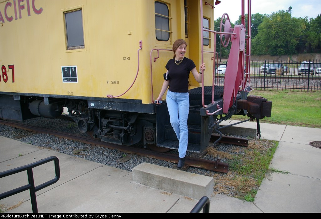 A Pink and Yellow Caboose ???