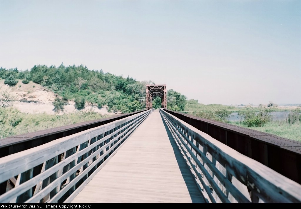 At the end of the Plate Bridge.