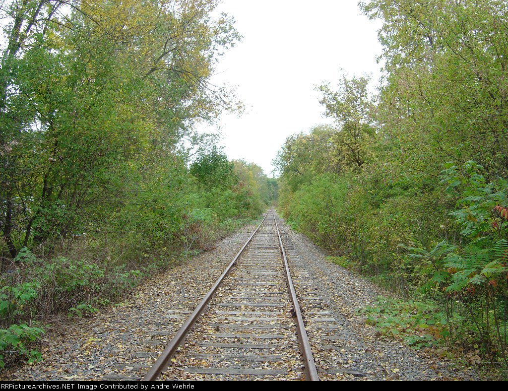 Ex-GBW ROW looking west at Pamperin Park