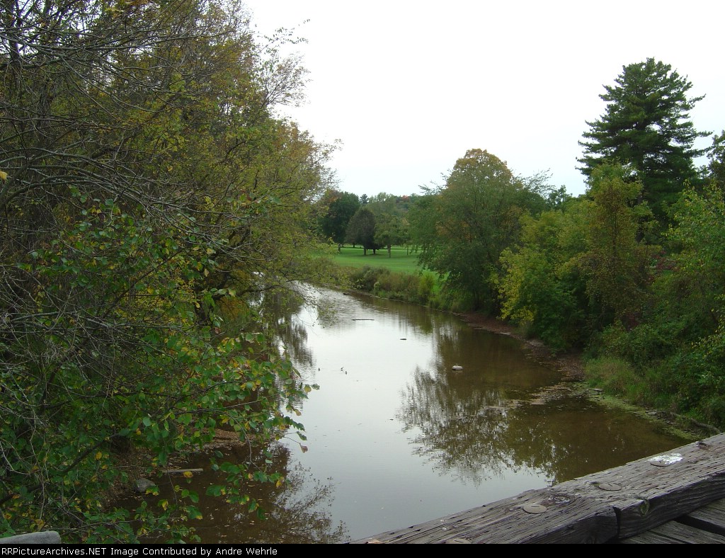 Looking south from east end of Duck Creek bridge