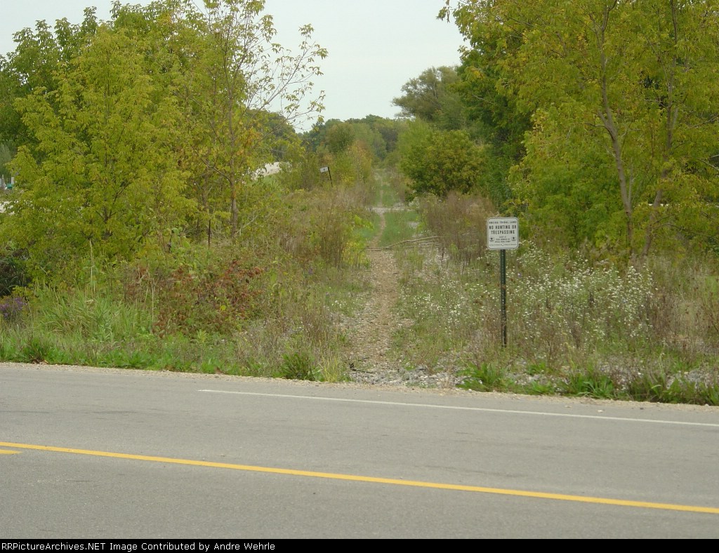 Former GB&W ROW looking east across CTH FF