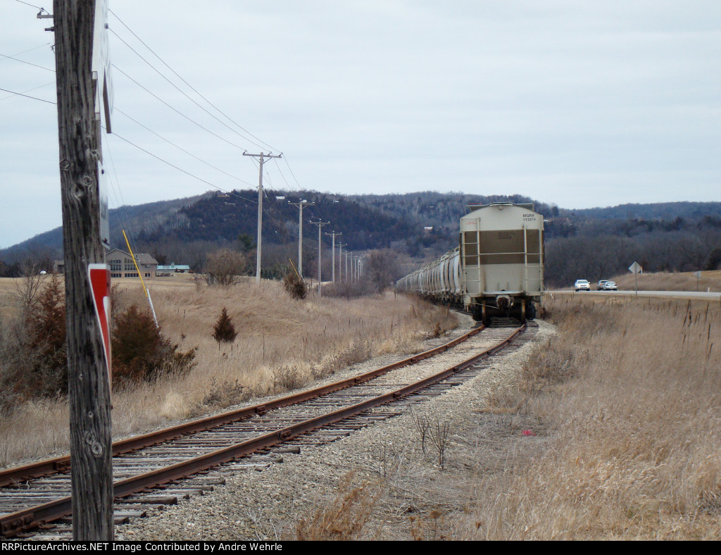 Stored cars on the ex-Milwaukee Road Sauk City branch