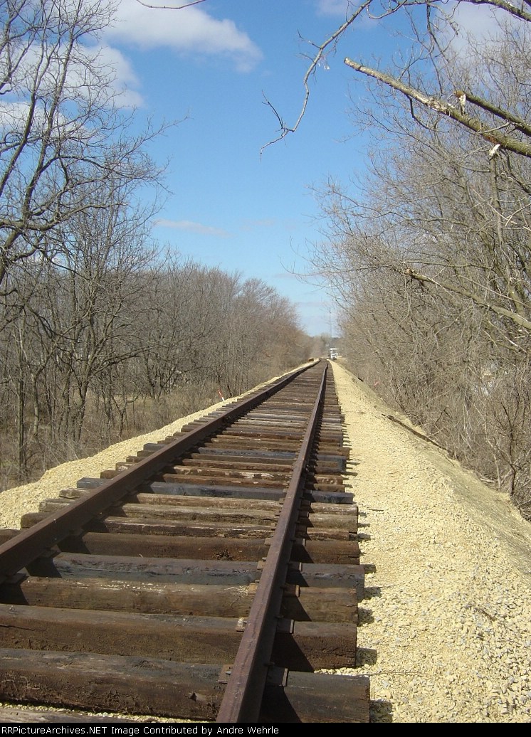 Ex-C&NW track post-bridge replacement