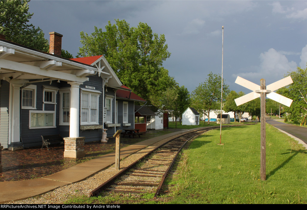 Depot museum and balloon track remnant overview