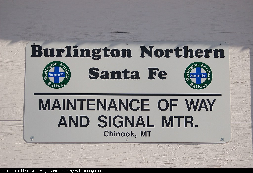 Burlington Northern Santa Fe Railway Sign on the Maintenance Facility