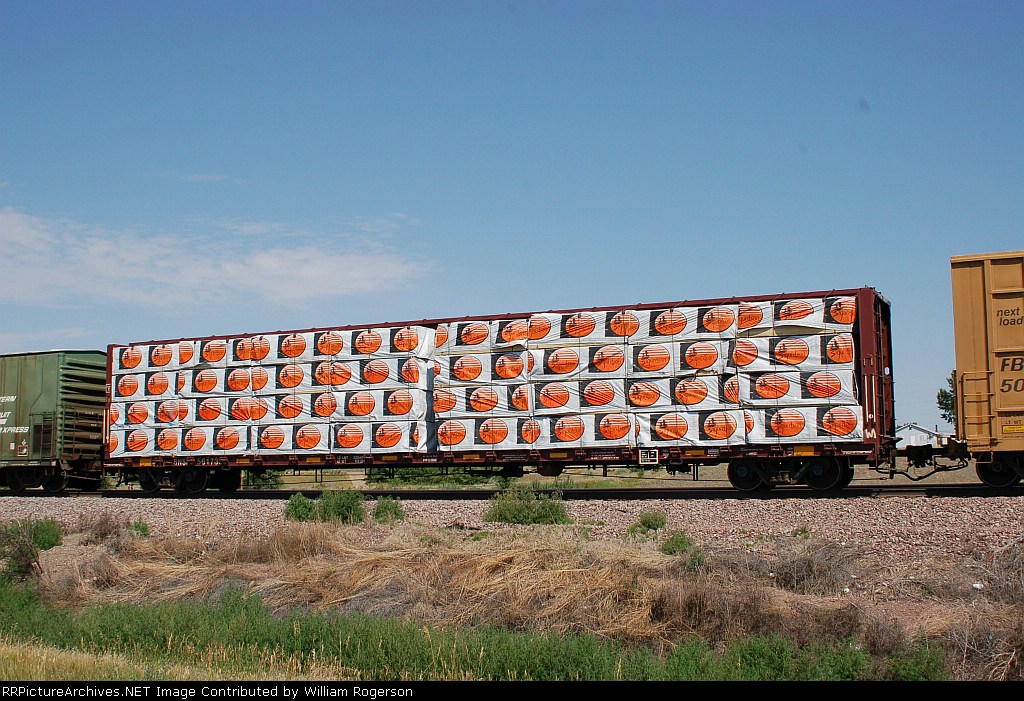 Burlington Northern Santa Fe Railway (BNSF) Centerbeam Flat Car No. 561735 with Load