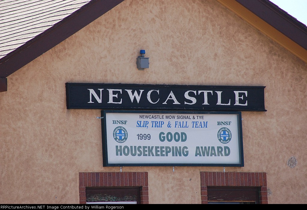 Sign on the Burlington Northern Santa Fe Railway MoW Facility 