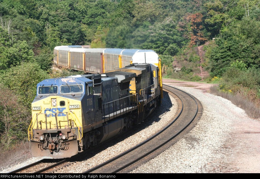 Q216 drifts downgrade as it approaches the road crossing