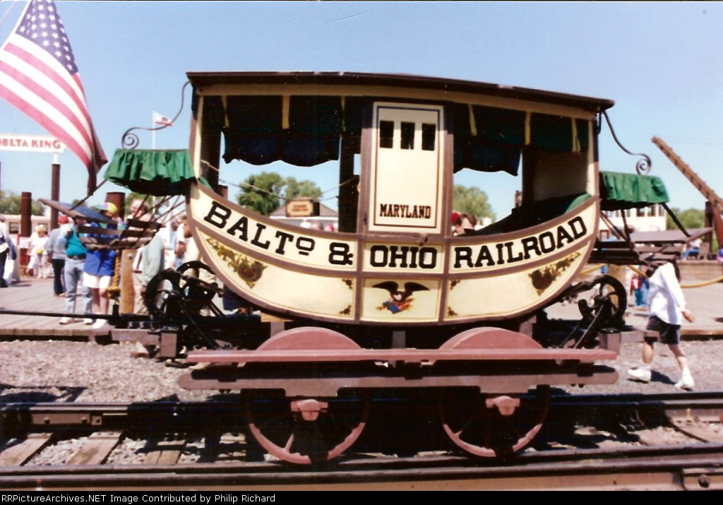 Passenger car that trailed behind "Tom Thumb" locomotive.