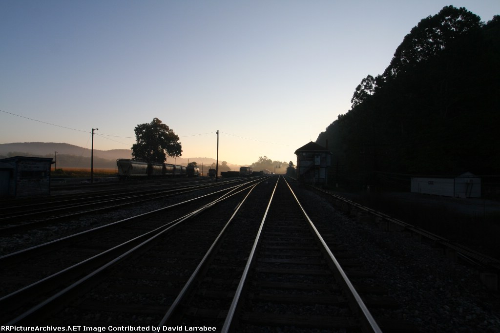 Looking eastbound past HO Tower