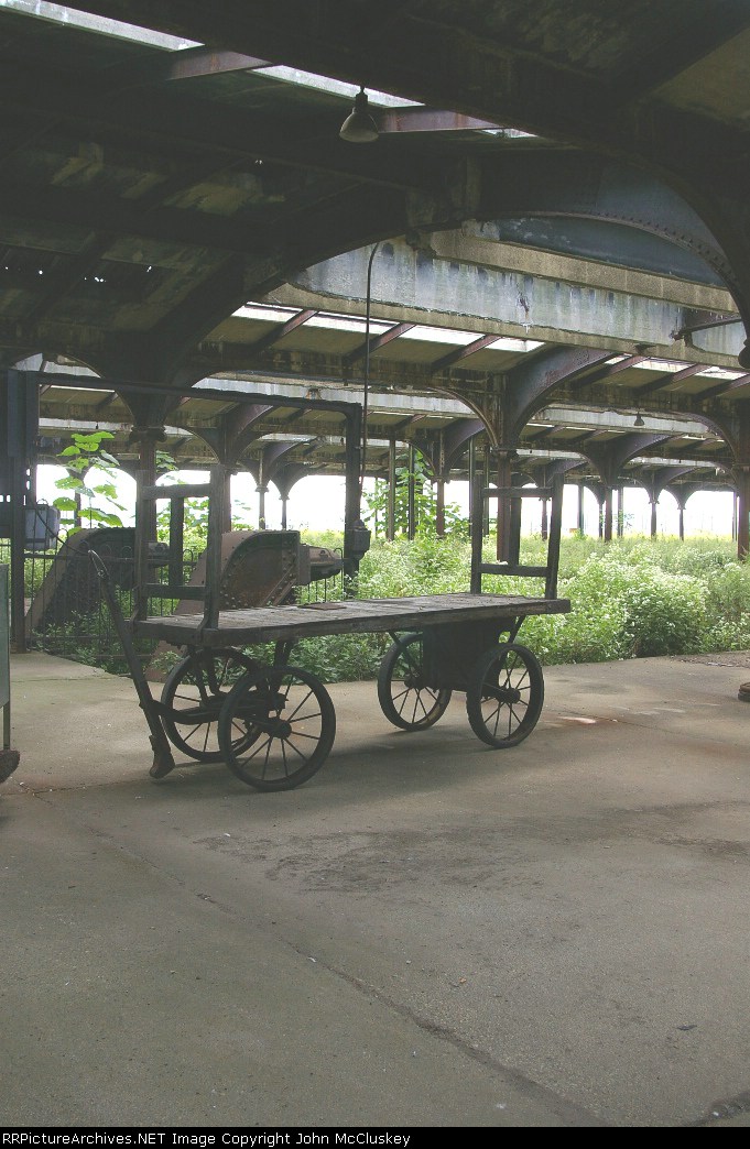 Baggage cart waits for a train that'll never come
