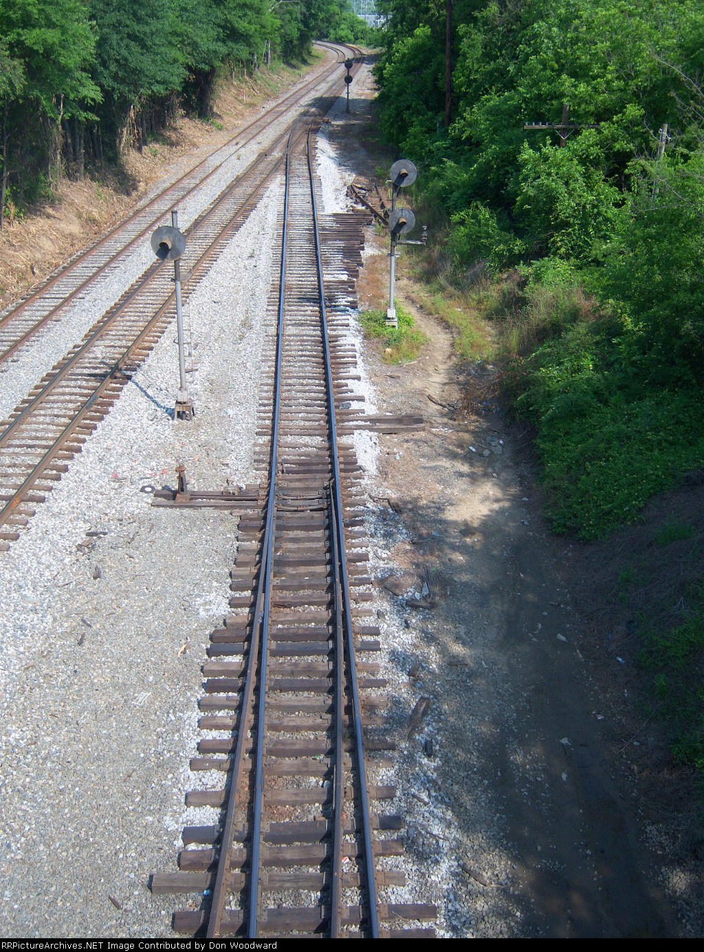 North from Porter Street bridge - W&A Wye coming into the mainline