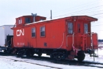 CN 79146 complete with end windows cut into the old wood caboose
