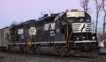 NS 3017 & 3310 are power for train P10 sitting on the yard lead early in the morning