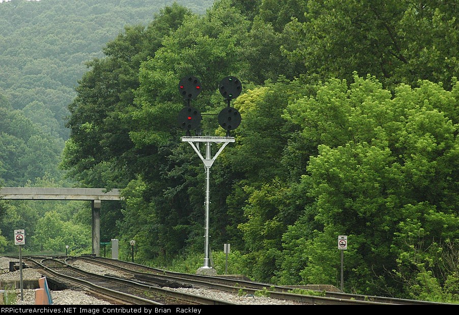 Falls Mills Westbound signal mast