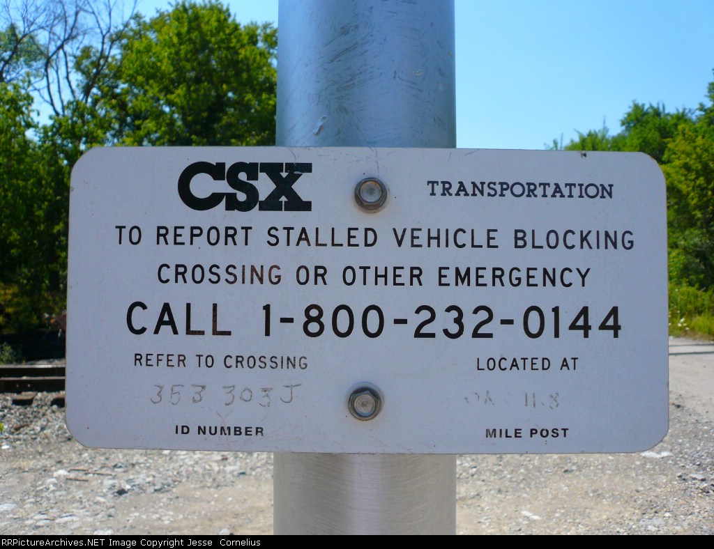 CSX Milepost OKC 11.8