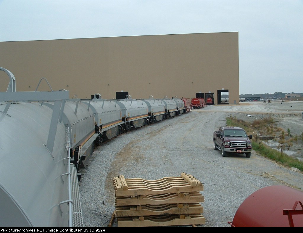 Looking at track 23 (indoor loading) from the outdoor loading area