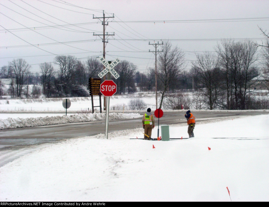 Clearing some snow out of the switch