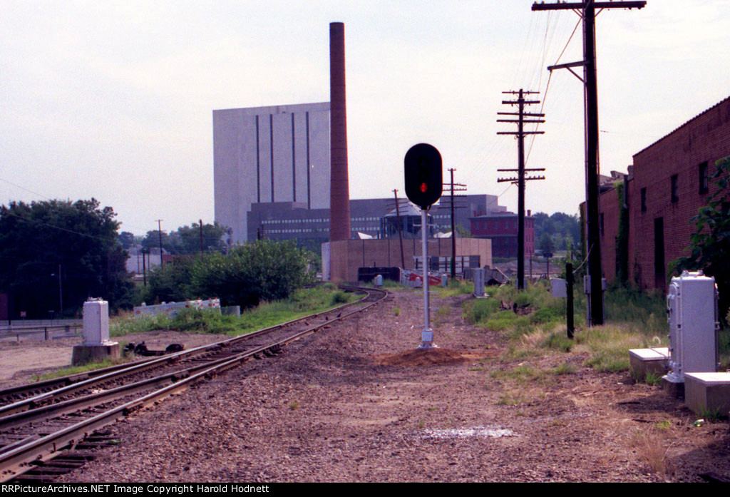 Signals for the current arrangement south of the yard