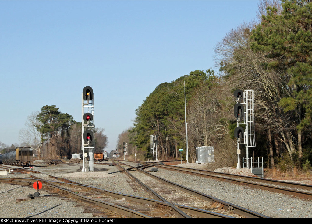 Looking east on the NS NC line towards the Selma depot @ CP Hinton