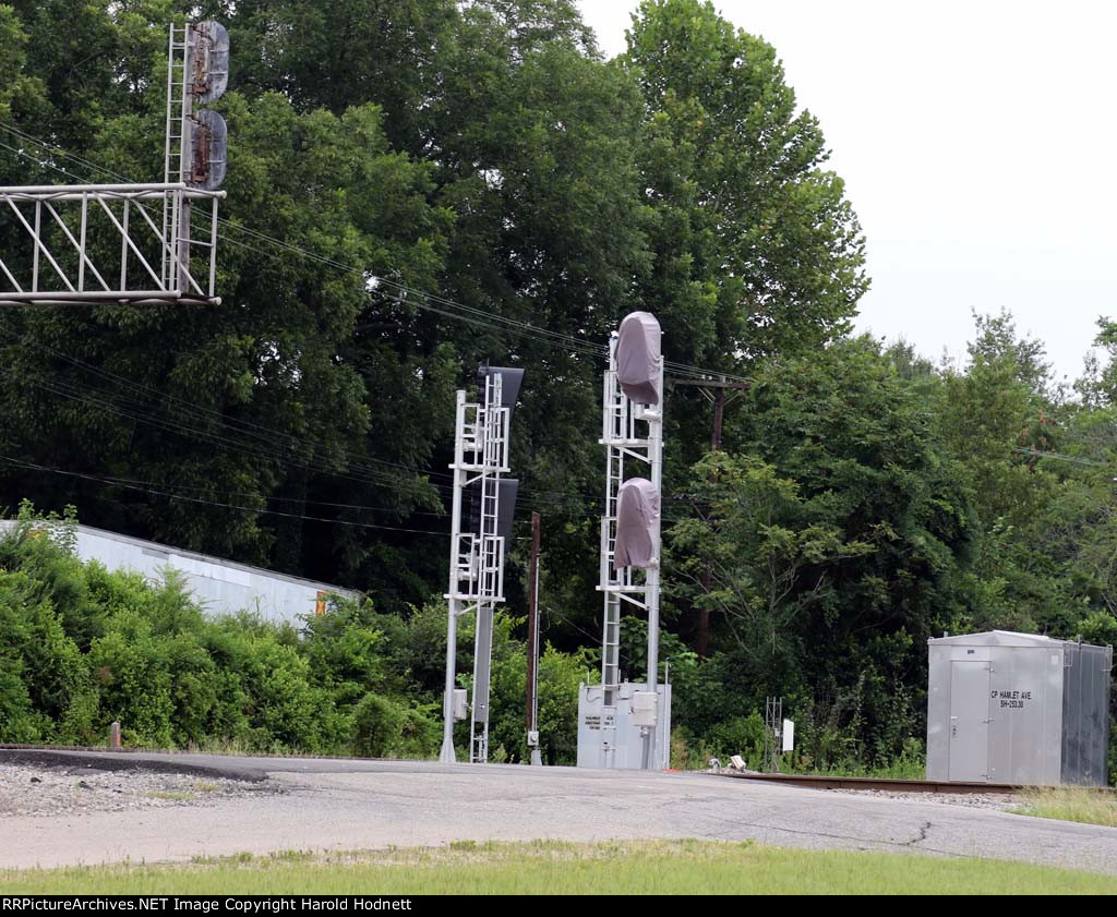 New signals installed, but not yet activated 