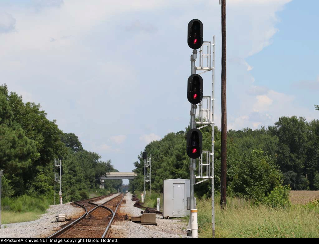 The northbound signal at South Contentnea