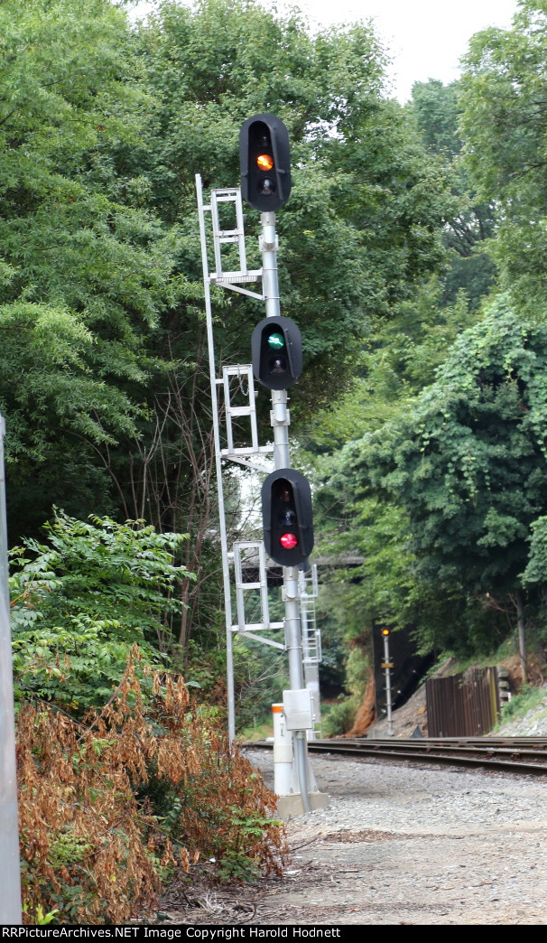 Signals at Southern Junction lined for F741 to proceed southbound