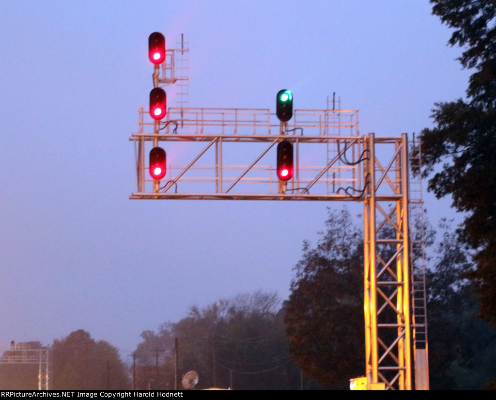 The signals on the southbound A line