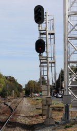 Existing signal for eastbound trains