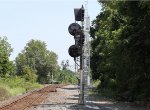 Eastbound signals (new and old)