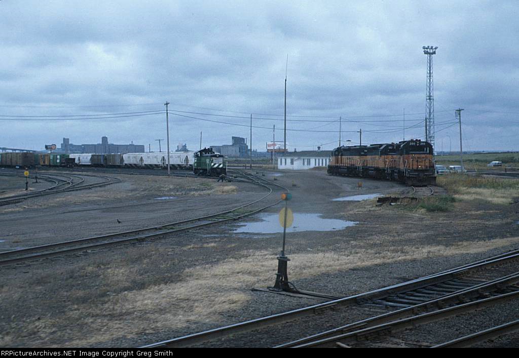 Rices point yard viewed from the Amtrak North Star