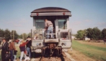 People tour the old Illinois Central Passenger train 