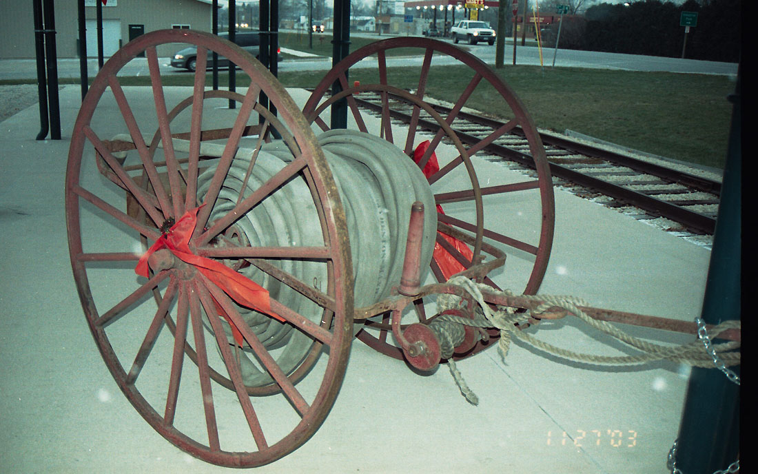 Old RR Fire Hose Cart 2003