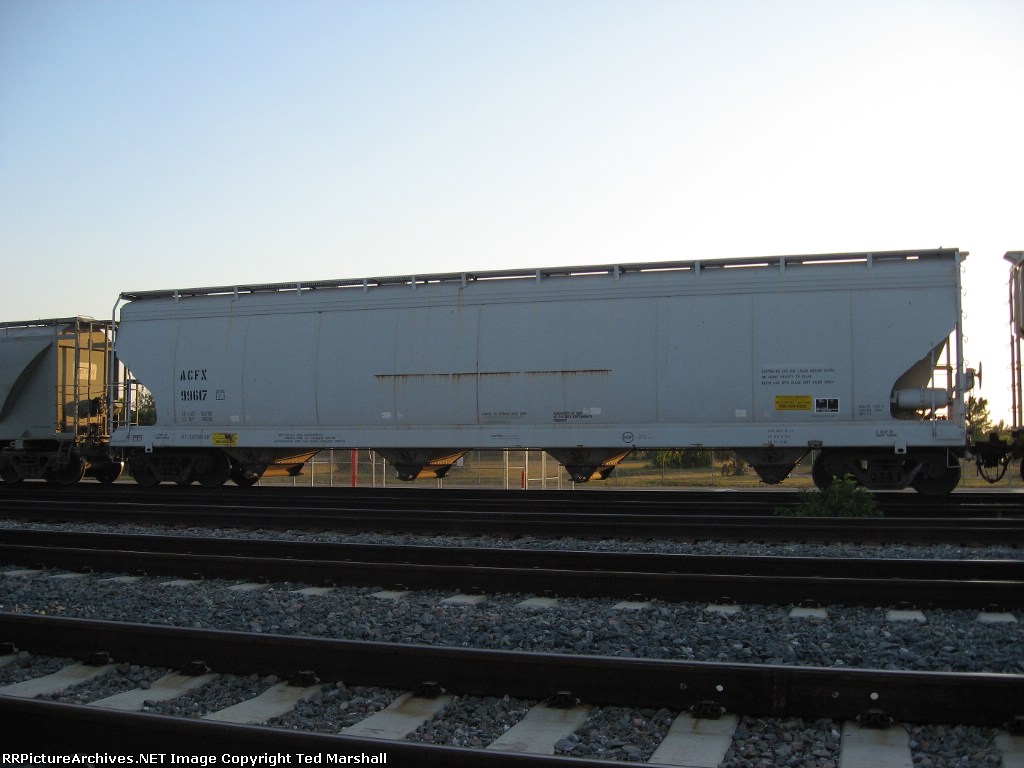 Side "B" of ACFX 99617 sitting on the siding 