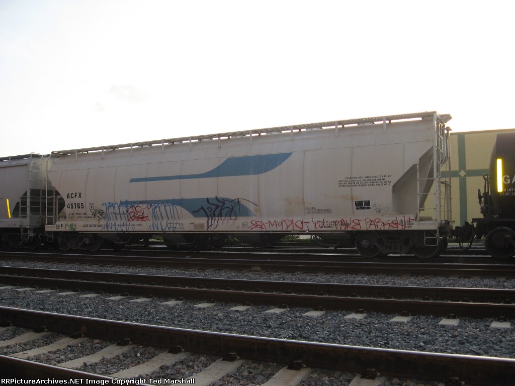 Side "B" of ACFX 45765 sitting on the siding
