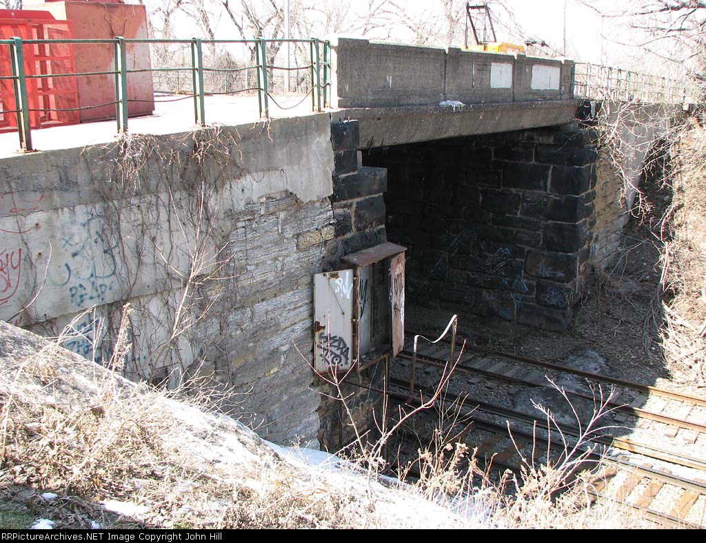 080328069 Last look at 1926-vintage Main Street Bridge over BNSF Boom Island on Wayzata Sub.