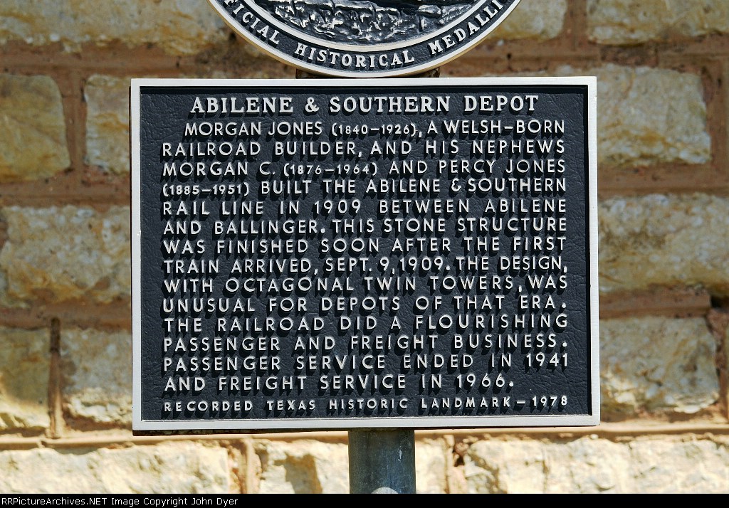Abilene & Southern Depot history