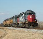 SP 9732 heading south