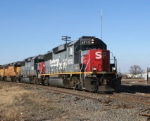 SP 9732 leading a loaded rock train