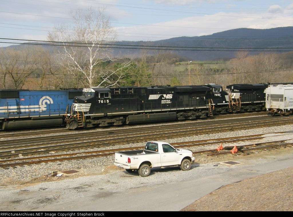 V92 pulling through the yard