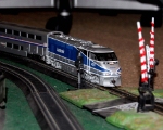 Pacific Surfliner zooming through the crossing