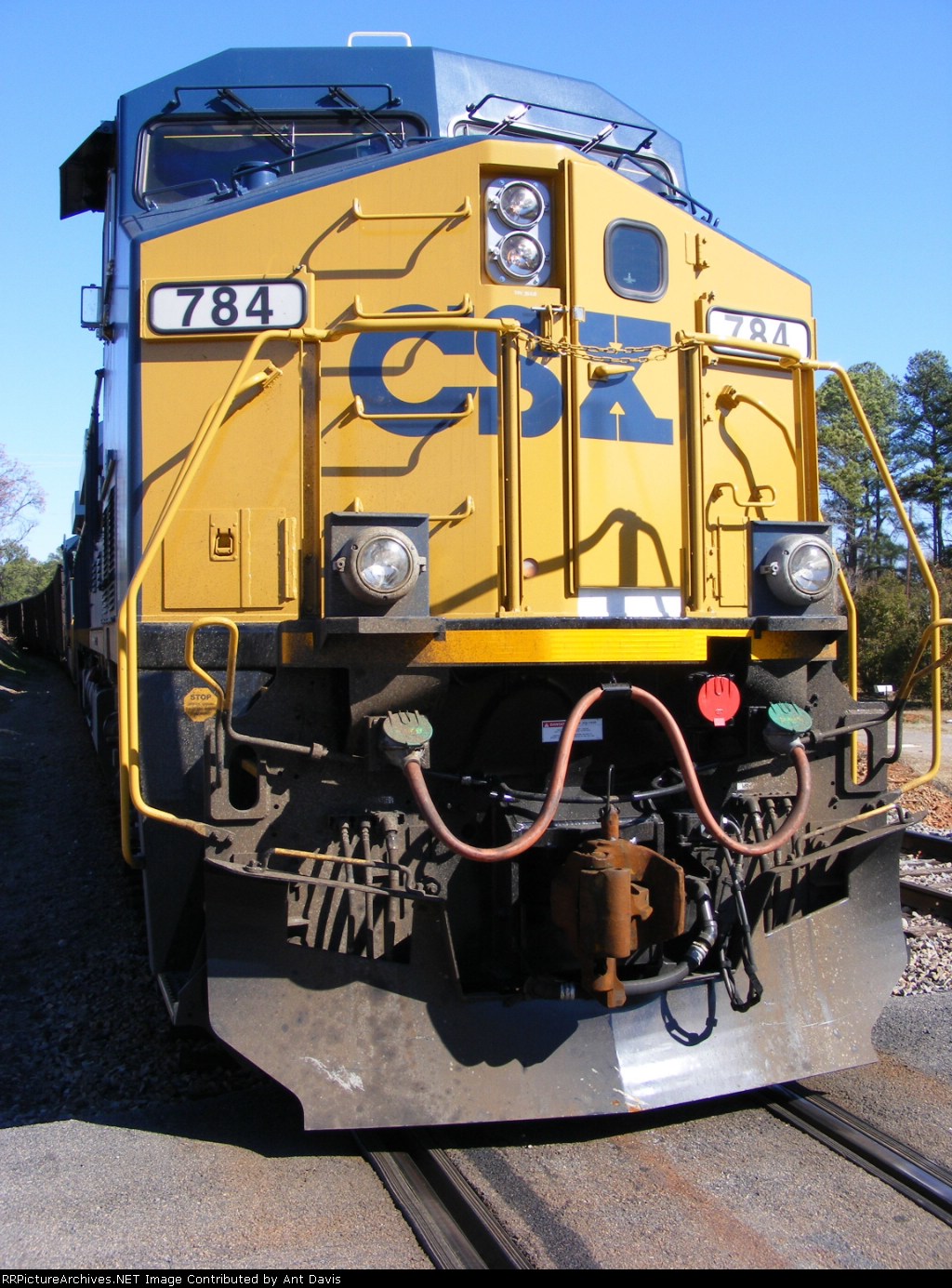 A shot of 784s nose from the left